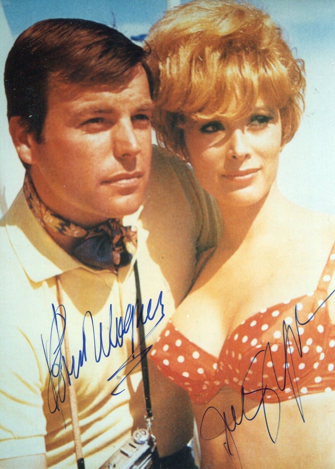 Hollywood screen legends Robert Wagner & Jill St John signed Photo Poster painting