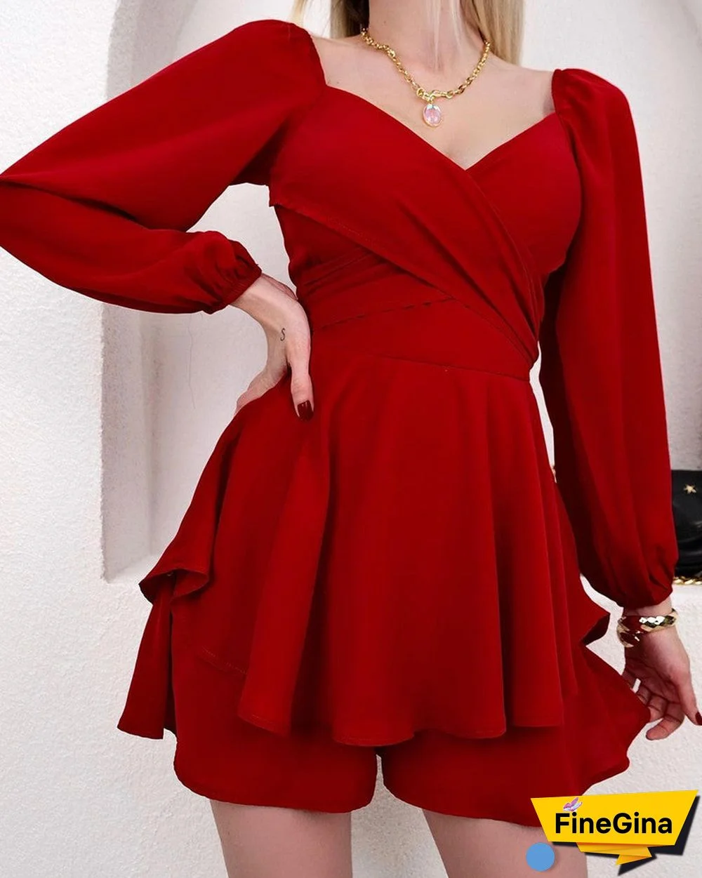 Fashion Solid Square Collar Dresses