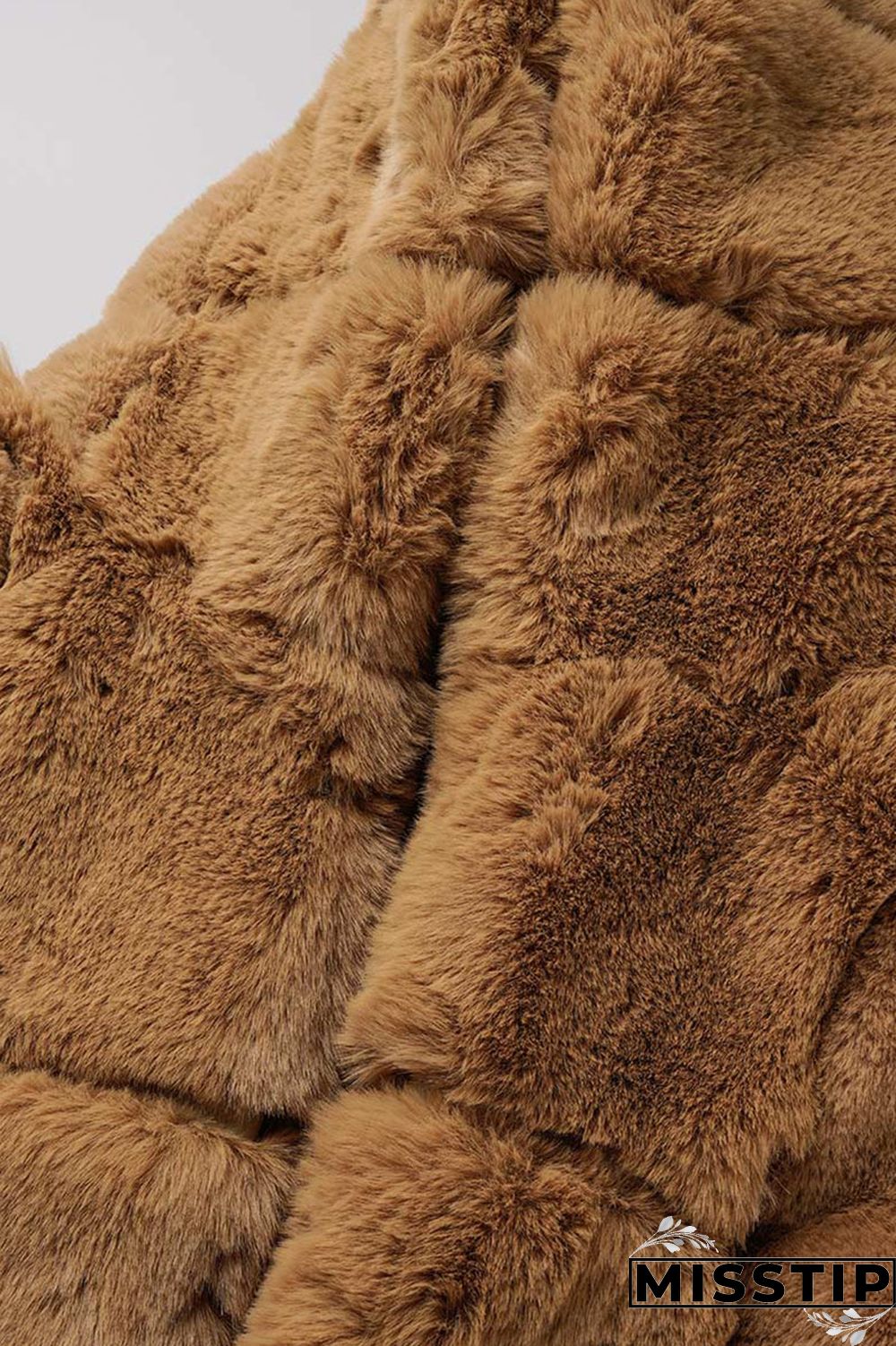 Brown Casual Solid Patchwork Cardigan Hooded Collar Outerwear