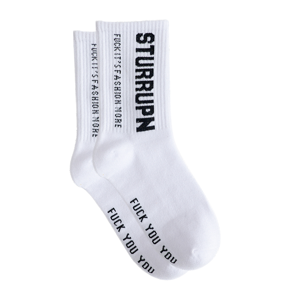 

Outdoor Sports Basketball Stockings Letter Adult Football Calf Length Socks, White, 501 Original