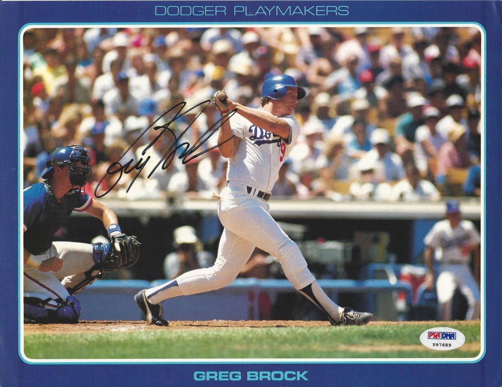 Greg Brock Los Angeles Dodgers signed 8x10 Photo Poster painting PSA/DNA # P97689