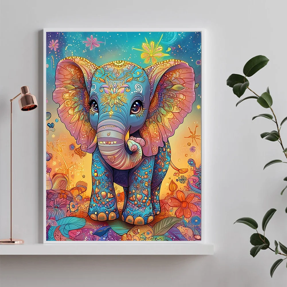 Diamond Painting - Full Round Drill - Elephant(Canvas|30*40cm)