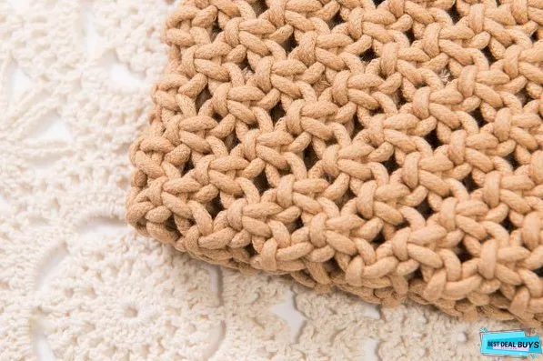 Paziye Boho Tassel Woven Straw Clutch Bag