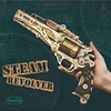 3D model steam fantasy puzzle mortise and tenon building blocks wooden assembly birthday gift revolver boy toy three-dimensional