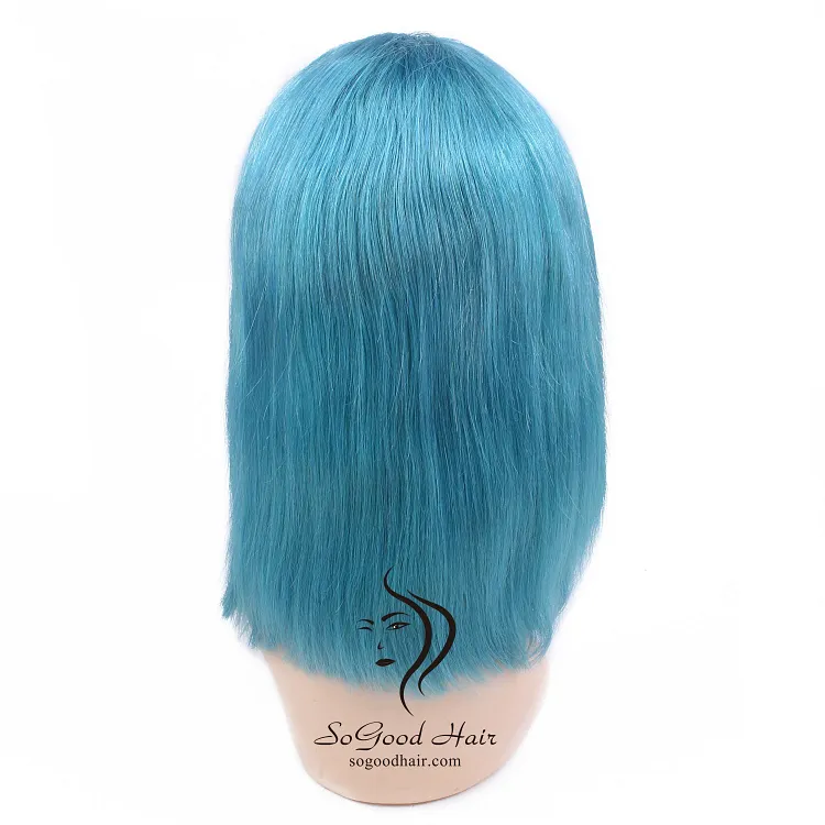Festival Blue Elegance Wig Bob Style main image 1