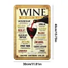 [Grande Taille]Vin du monde entier - Panneaux en &eacute;tain m&eacute;tallique(30*40cm)