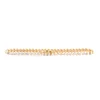 18K Yellow Gold Round Brilliant Cut Lab Diamond Three Prong Tennis Bracelet