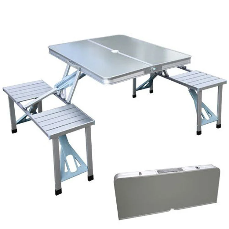 🔥kukelife🔥Docenin™Aluminium Alloy Outdoor Camping Picnic Table Integrated Folding Table and Chair
