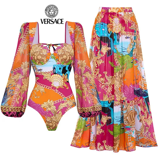 Bañadores y faldas de una pieza estampados