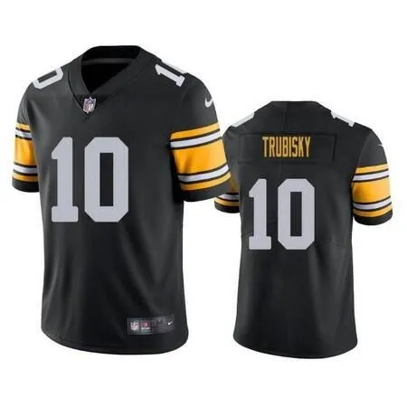 Youth Pittsburgh Steelers #10 Mitchell Trubisk Black Vapor Untouchable Limited Stitched Jersey DX17