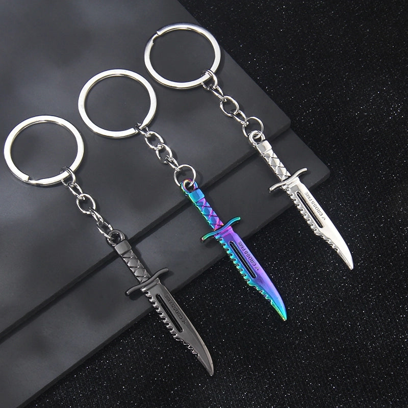 Retro Punk Sword Alloy Unisex Keychain