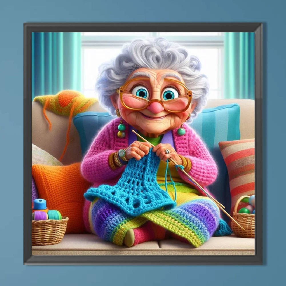 Diamond Painting - Full Round Drill - Grandma(Canvas|40*40cm)