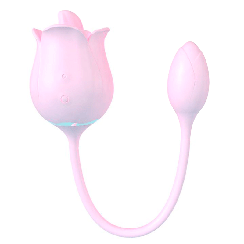 Pink Sobriety Rose Toy with Bullet Vibrator - Rose Toy