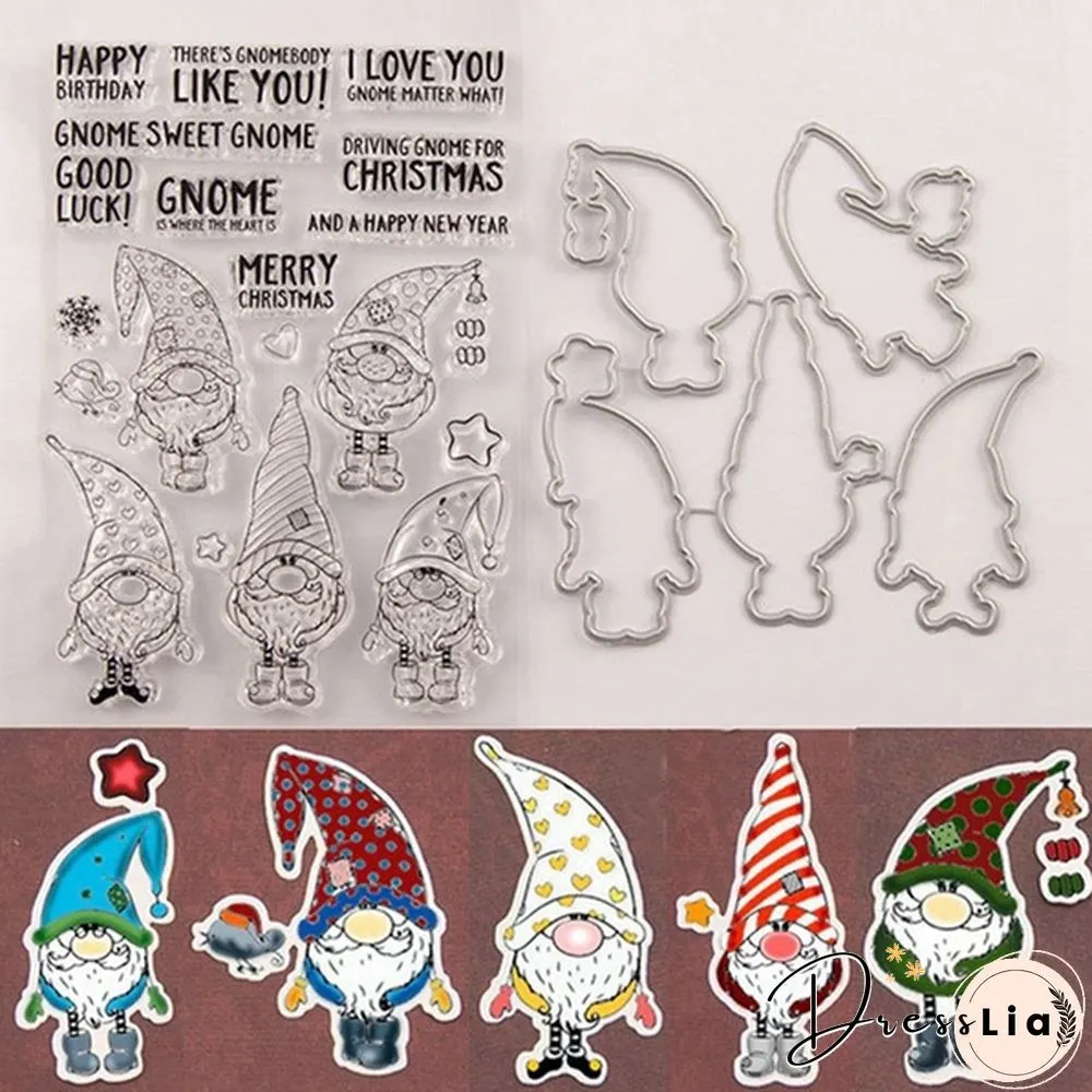 New Christmas Santa Clause Transparent Clear Silicone StampSilicone Stamp Cutting Dies Diy