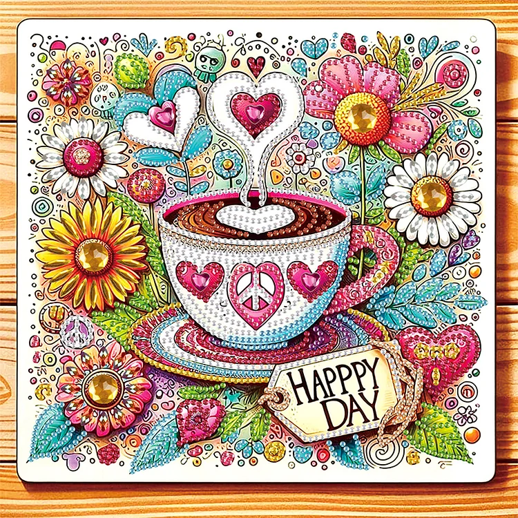 Coffee Desserts 30*30cm (Canvas) Special Shaped Drill Diamond Painting gbfke