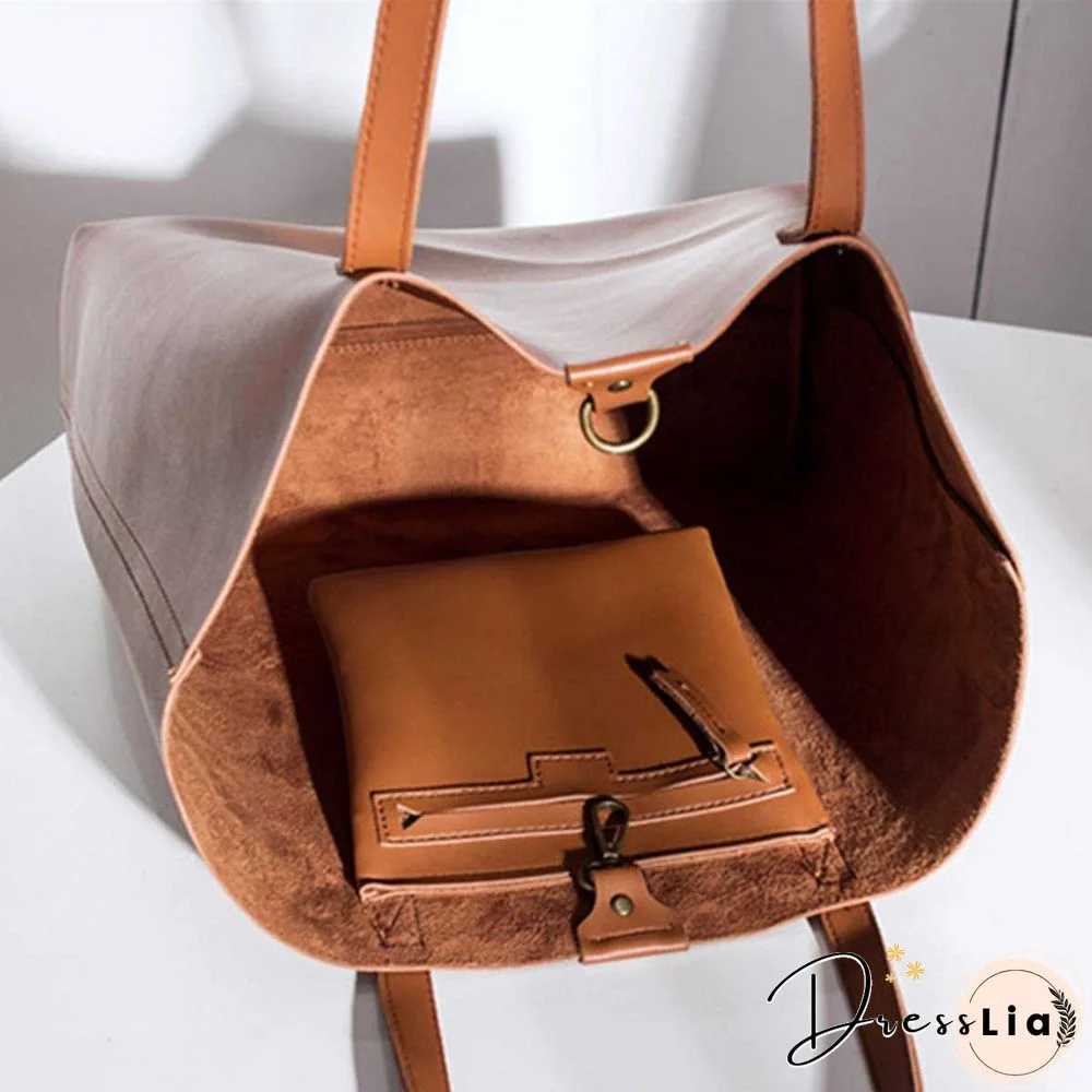 Brown Leather Womens Tote Bags School Handbags