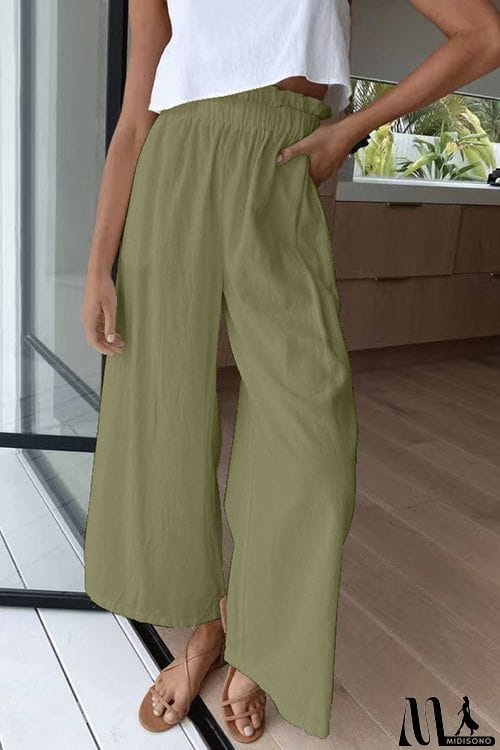 MidiSono - Elasticised Paper Bag Style Pants