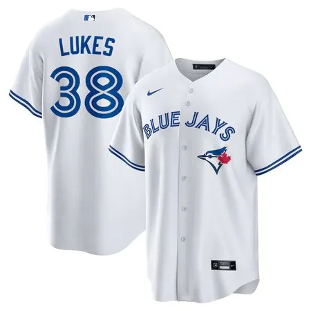 Youth Toronto Blue Jays #38 Nathan Lukes  White Home Replica Jersey