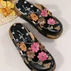 Gioiacombo&trade; 2022 Nuovi sandali a punta tonda in stile etnico con fiori