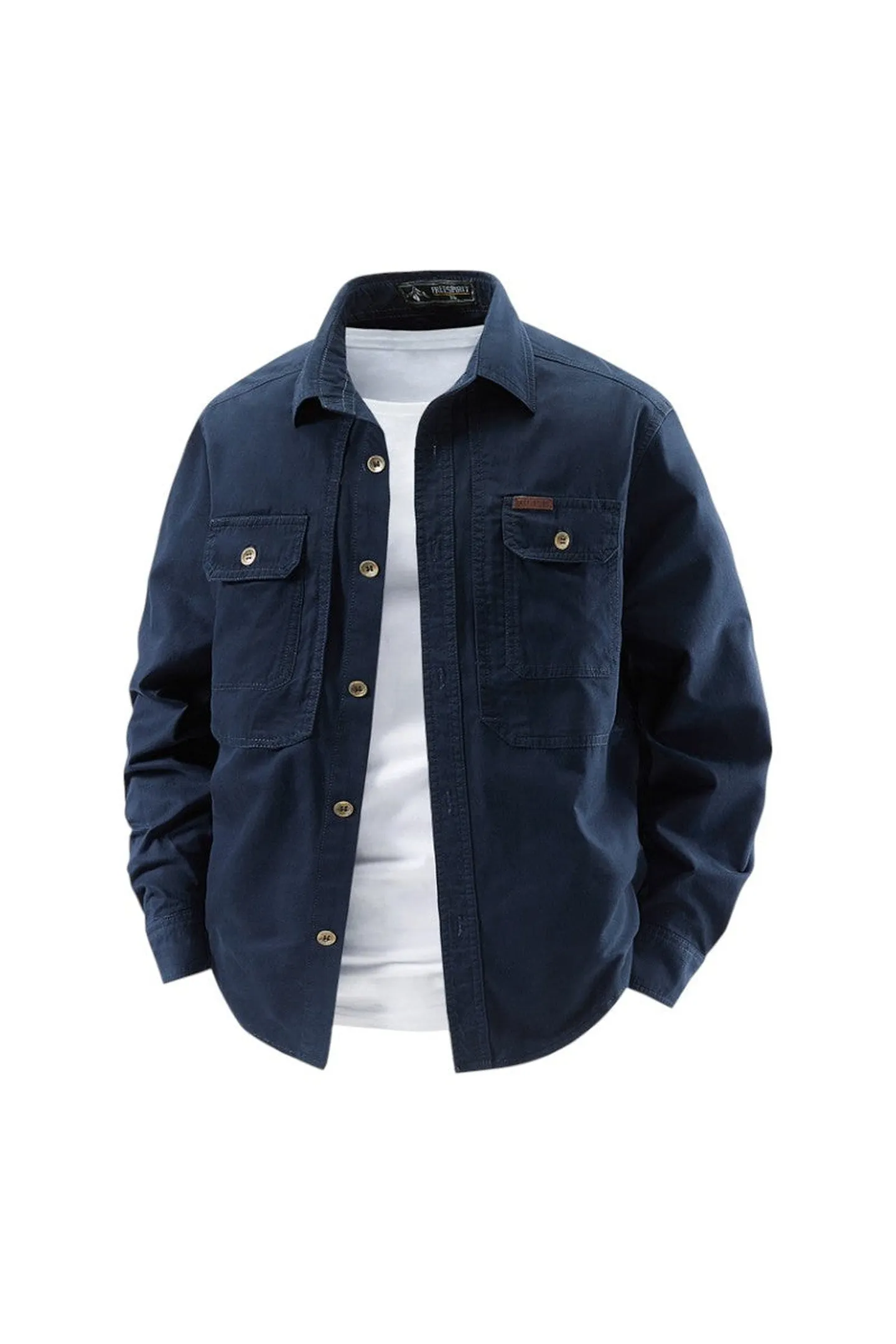 Men's Cotton Workwear Overshirt &ndash; Utility Shacket for Layering