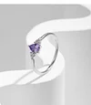  0.35ct Pear Natural Amethyst Ring 
