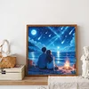 Couple De Plage-Perceuse Ronde Peinture Diamant-40*40Cm