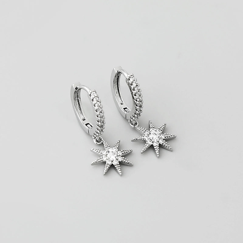 1 Pair Minimalist Geometric Plating Copper Drop Earrings