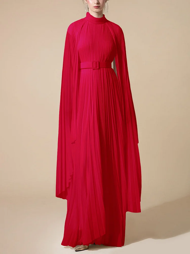 Cape-Like Asymmetrical Chiffon Dress Belt