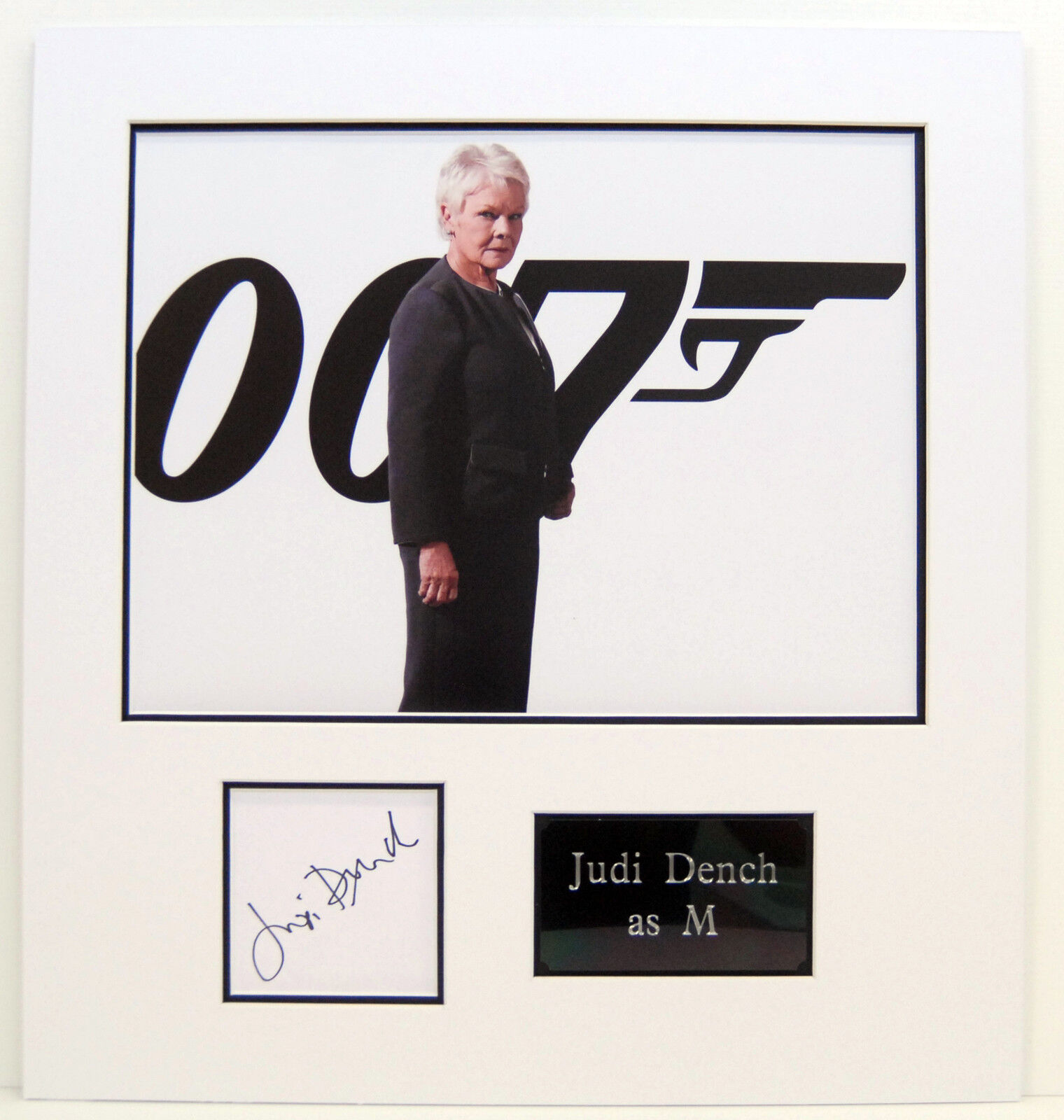 Judi Dench Genuine Hand Signed Photo Poster painting Display Mount Skyfall