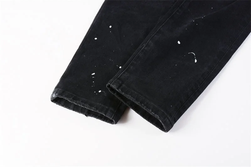 Purple Fashion Jeans 9099