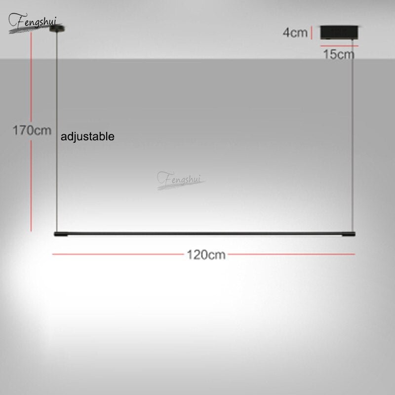 Modern Minimalism Restaurant Bar LED Design Strip Pendant Lights Lighting Nordic Living Room Bedroom Study Decor Light Fixtures