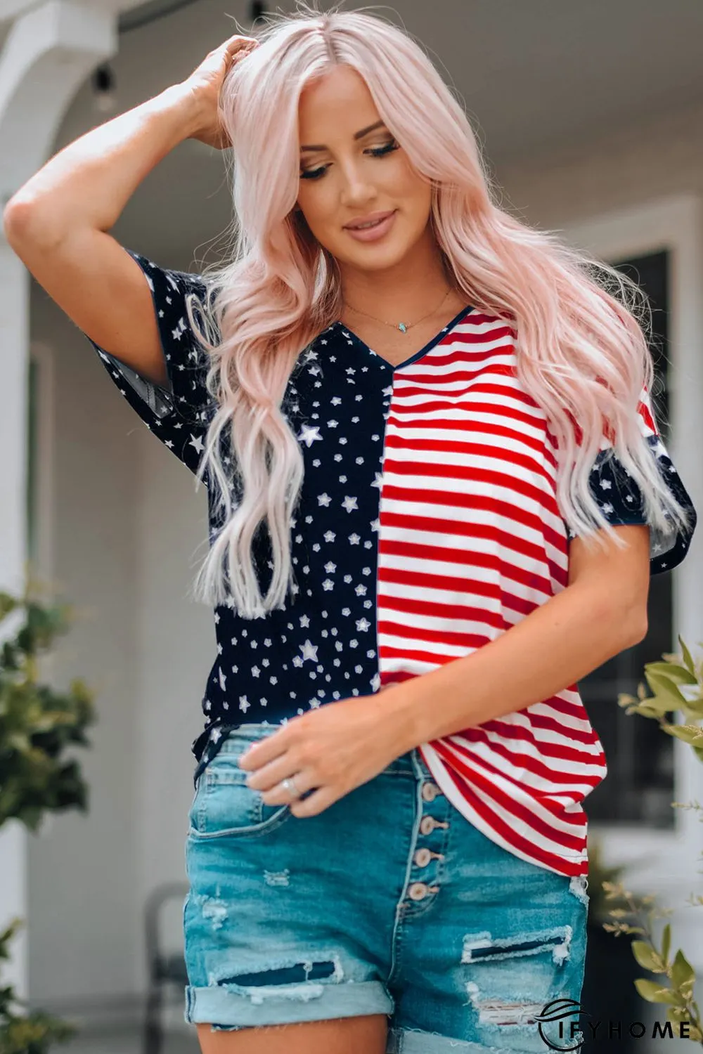 July 4th Stars and Stripes USA Flag Tee | IFYHOME