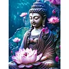 Lotus Buddha Statue - runder Bohrer Diamantmalerei - 30*40cm