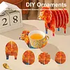Lion 5D DIY-Tiermuster-Diamantmaler-Untersetzer mit Halter f&uuml;r zu Hause