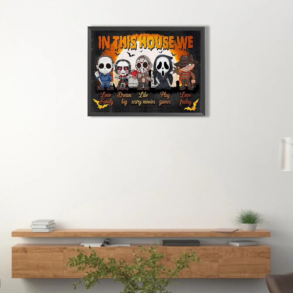 Diamond Painting - Full Round Drill - Horror Movie(40*30cm)