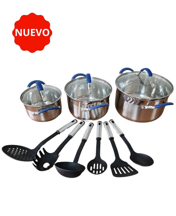 JUEGO DE CAZUELAS BEE ELECTRICS 12 PIEZAS