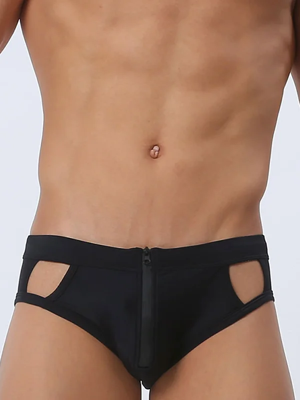 Cut-Out Front Zipper Trunks