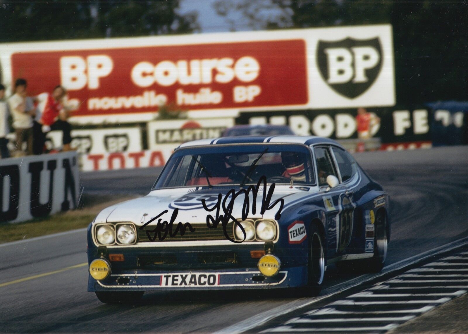 John Fitzpatrick Hand Signed 12x8 Photo Poster painting Ford Capri Le Mans.