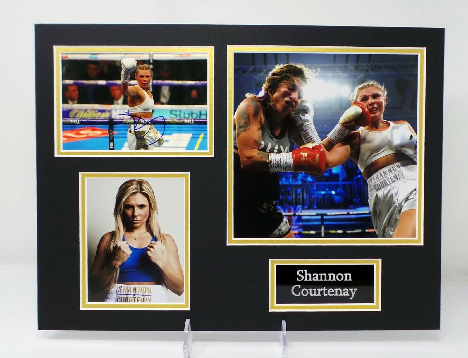 Shannon COURTENAY Female Boxer Signed & Mounted Photo Poster painting Display 1 AFTAL RD COA