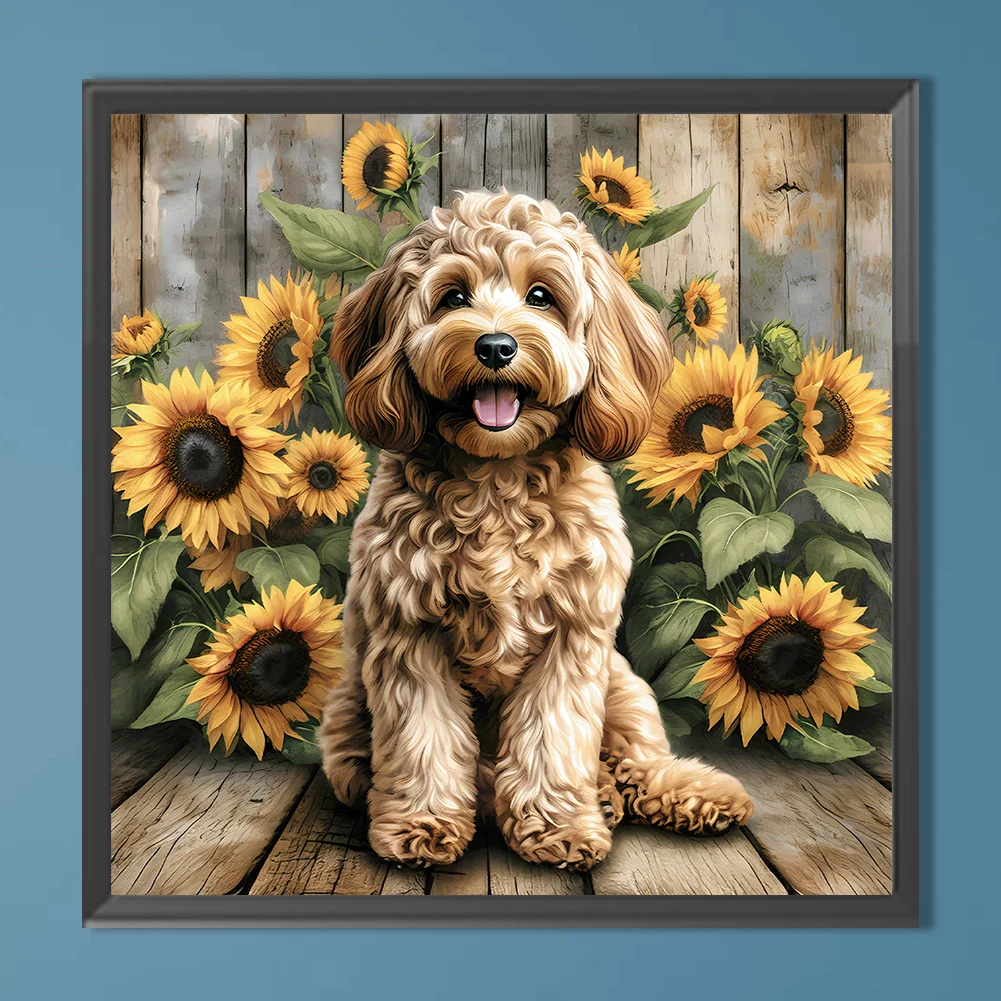 Diamond Painting - Full Round Drill - Sunflower Teddy(Canvas|40*40cm)