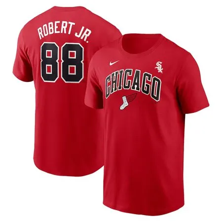 Men's Chicago White Sox Luis Robert Jr.  Red 2025 City Connect Fuse Name & Number T-Shirt
