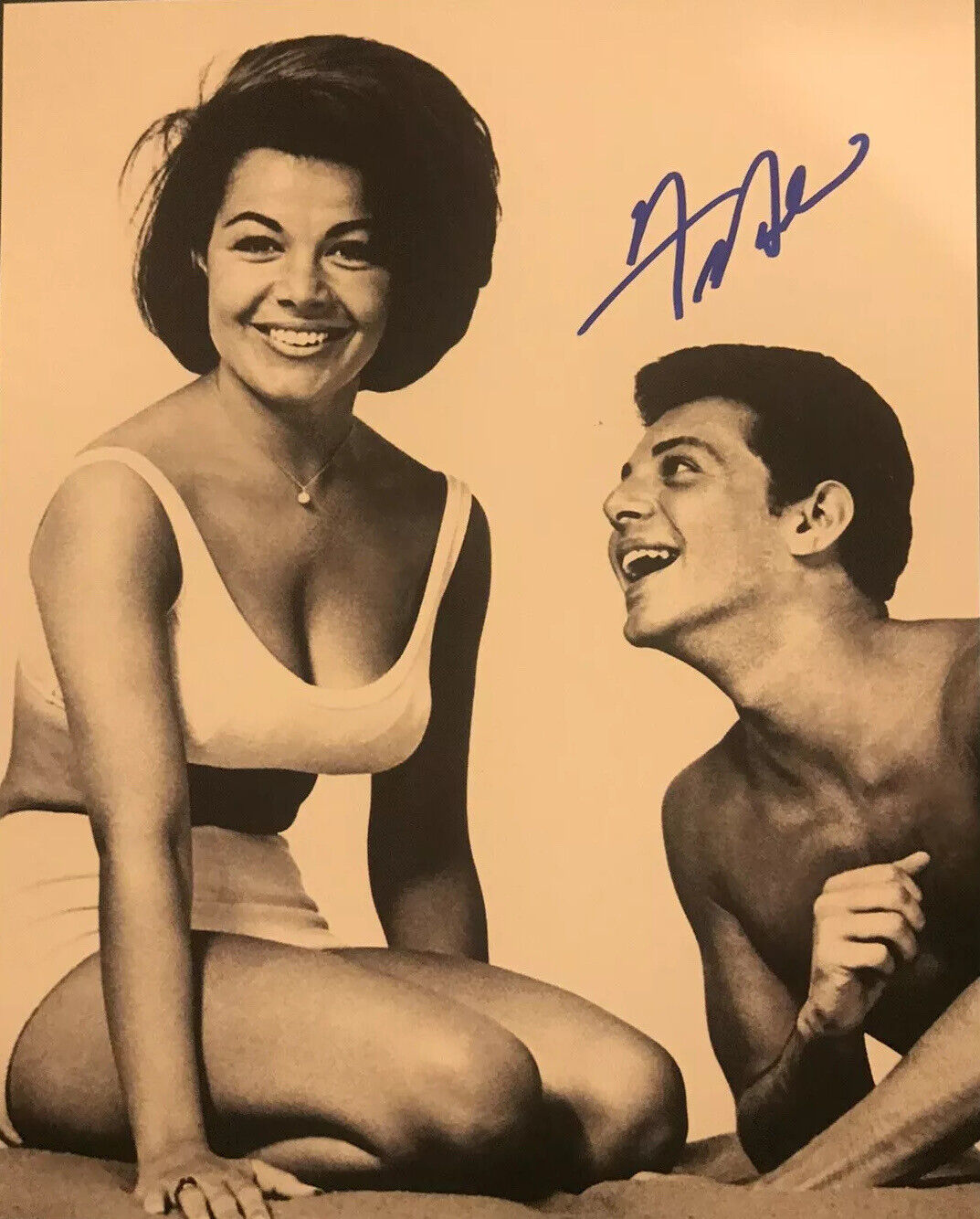 FRANKIE AVALON HAND SIGNED 8x10 Photo Poster painting AUTOGRAPHED RARE AUTHENTIC LEGEND