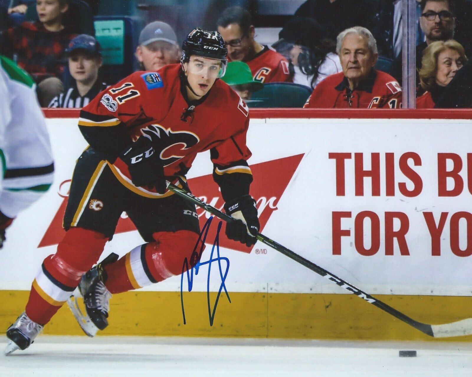 Mikael Backlund Signed 8x10 Photo Poster painting Calgary Flames Autographed COA D