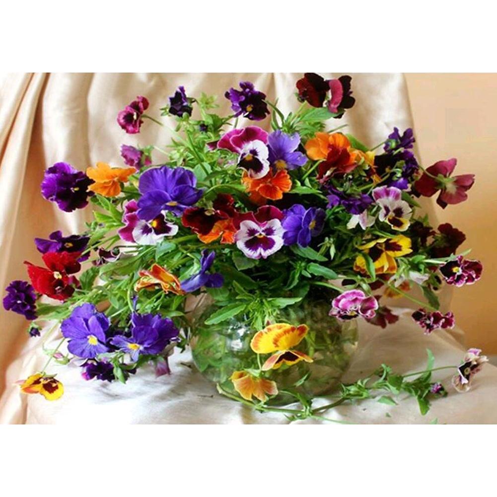 

30*40CM - Colorful Flowers - Round Drill Diamond Painting, 501 Original