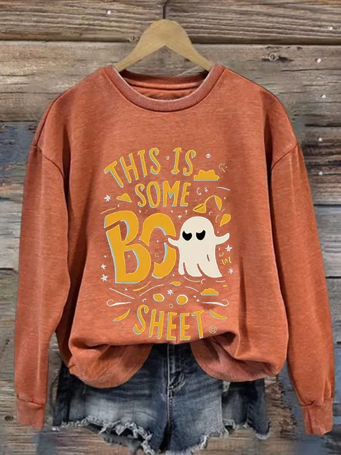 Women's Halloween Printed Sweatshirt 