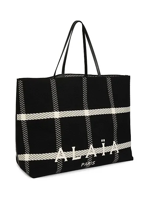 Ala&iuml;a Check Logo Tote bag
