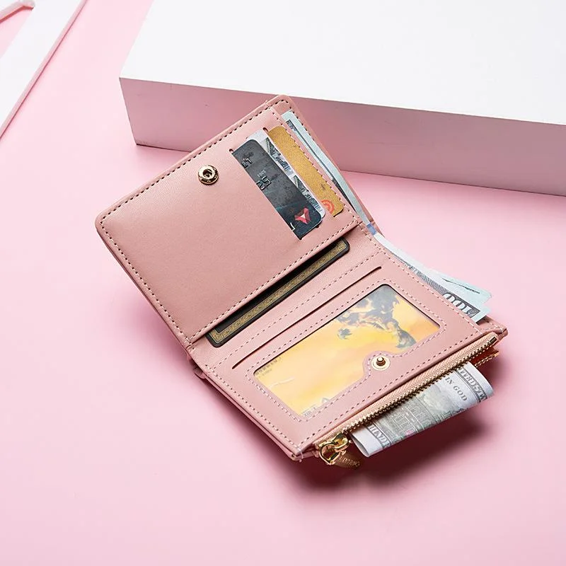 Women's Small Wallet Short Zipper Two-fold Stone Pattern Women's Wallet Fashion Purse