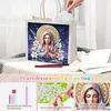 Praying Woman DIY Linen Diamond Painting Tote Bag for Adults Women Gift