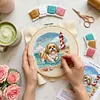 Shih Tzu Seaside Puppy-14CT Stamped Cross Stitch 30*30cm tapestrymarket