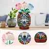 2026 Calendar DIY Diamond Art Kit Flower Wolf Wooden Diamond Painting Calendar